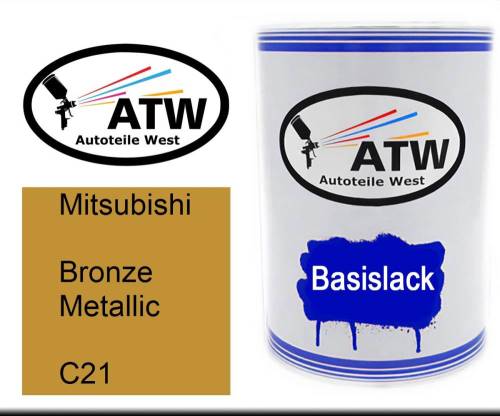 Mitsubishi, Bronze Metallic, C21: 500ml Lackdose, von ATW Autoteile West.